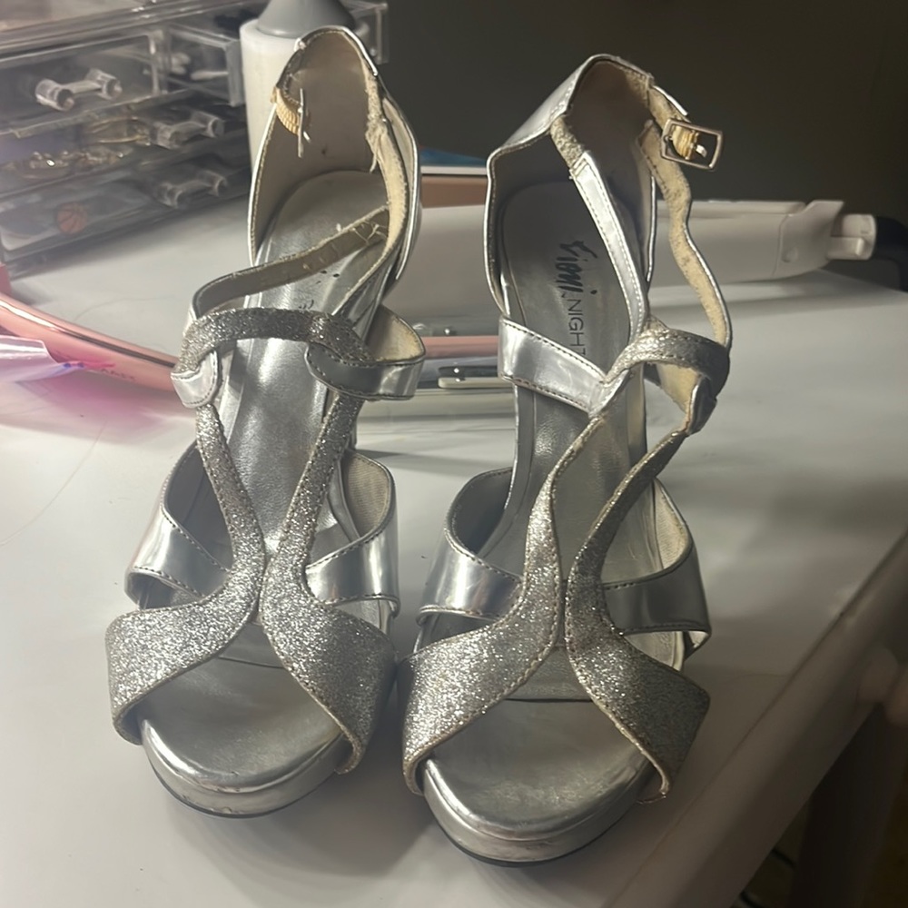 silver heels